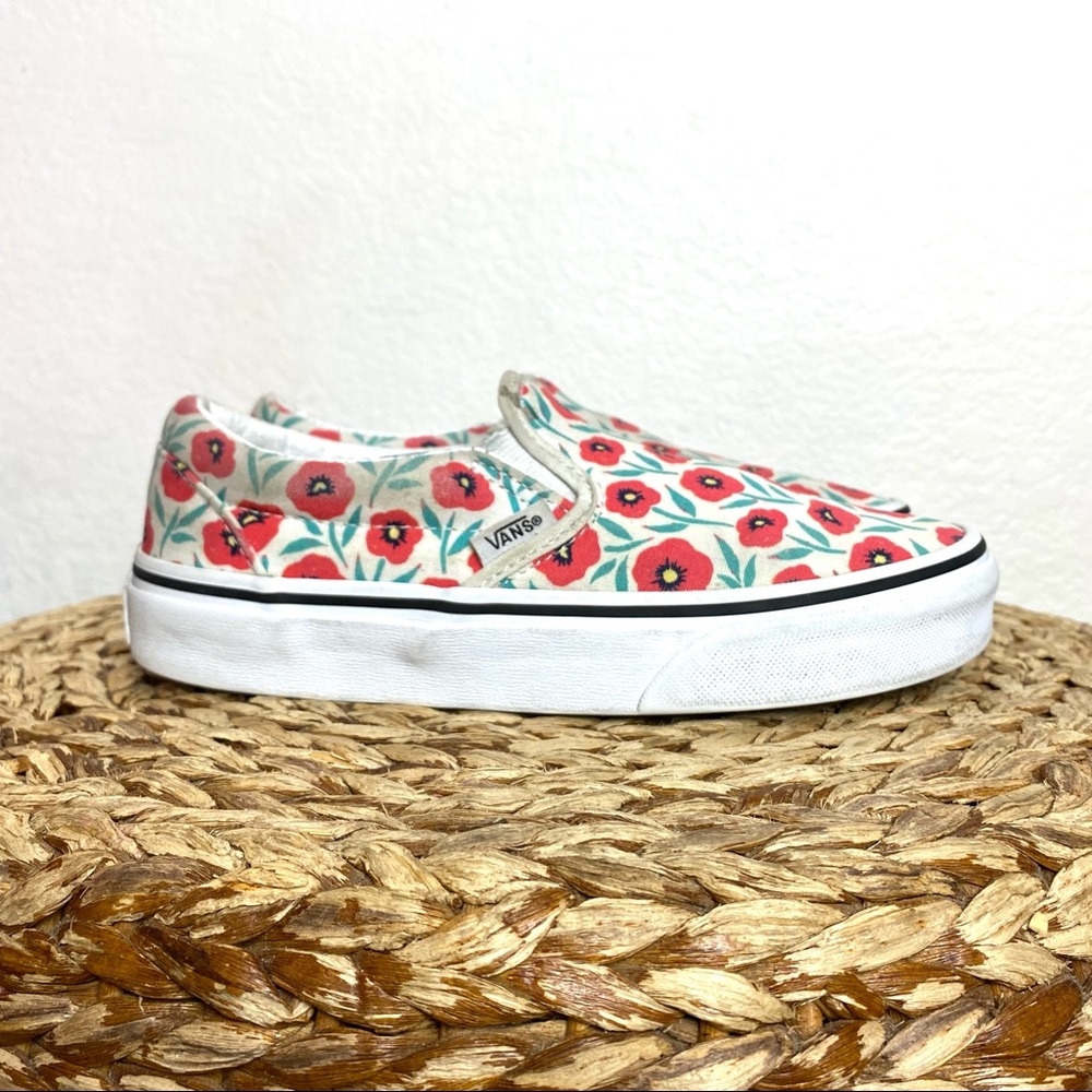 Vans slip on floral flower blossom women’s 5